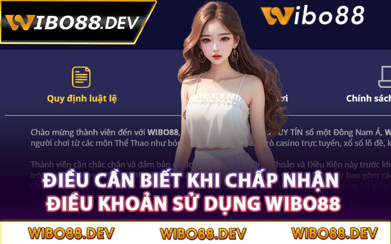 Điều cần biết khi chấp nhận điều khoản sử dụng Wibo88