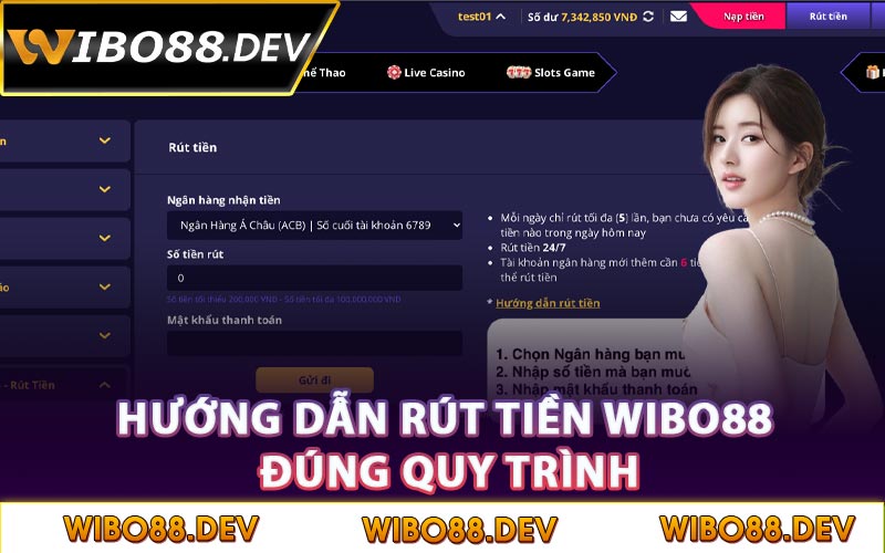 Hướng dẫn rút tiền Wibo88 đúng quy trình